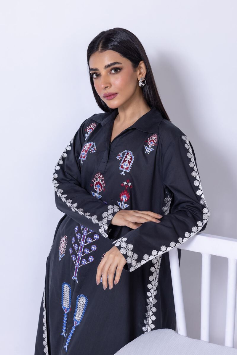 Embroidered | Crosshatch Poplin | Kurta | null