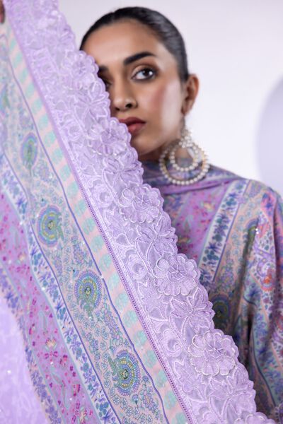 Embroidered | Light Oak Silk | Dupatta | GBP 35.00