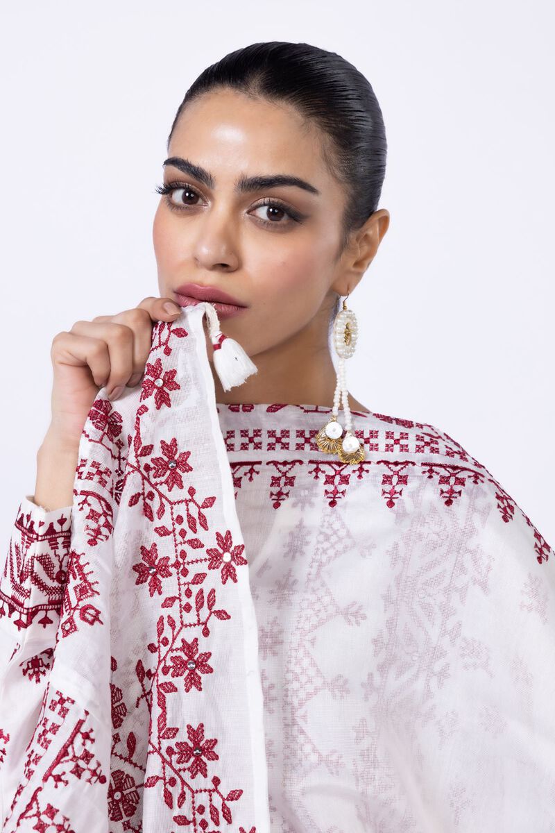 Embroidered | Cotton Net | Dupatta | null