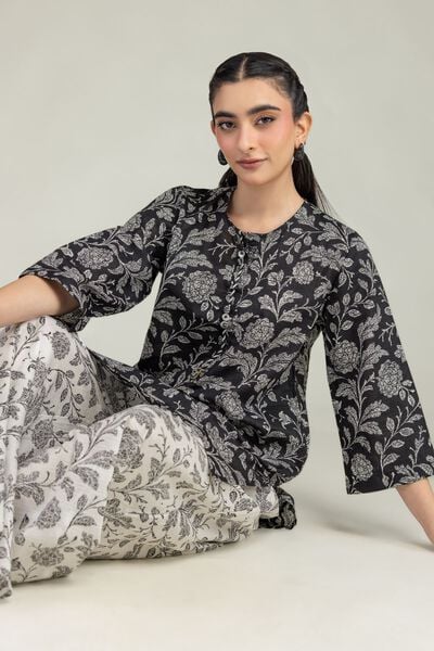 Printed | Cotton Dobby | Round-Neck Floral Kurta  | GBP 20.00