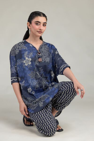 Printed | Cotton Dobby | Short Floral Kurta | GBP 30.00