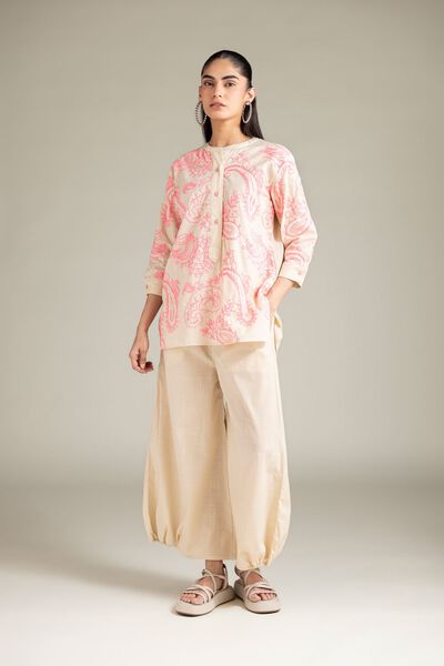 Textured Cotton | Trousers | GBP 20.00