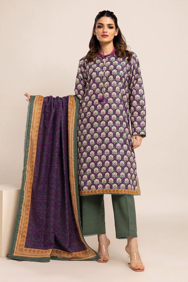 Printed | Light Khaddar | Fabrics 3 Piece | null