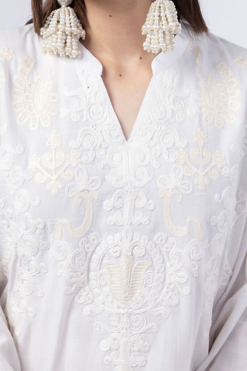 Embroidered | Crosshatch Raw Silk | Kurta | GBP 20.00
