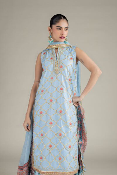 Embroidered | Raw Silk | Kurta | GBP 45.00
