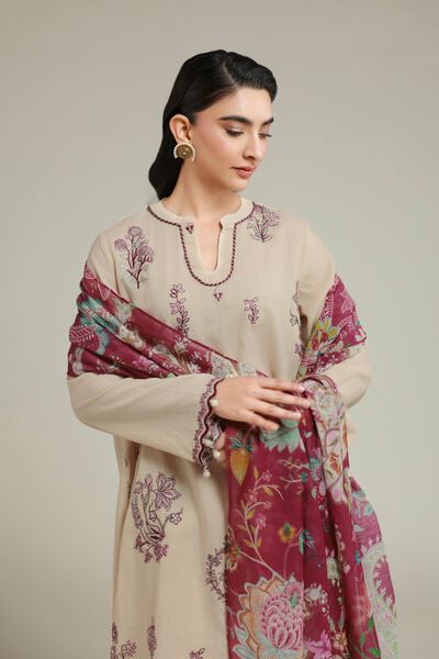 Embroidered | Cambric | Fabrics 3 Piece | GBP 45.00