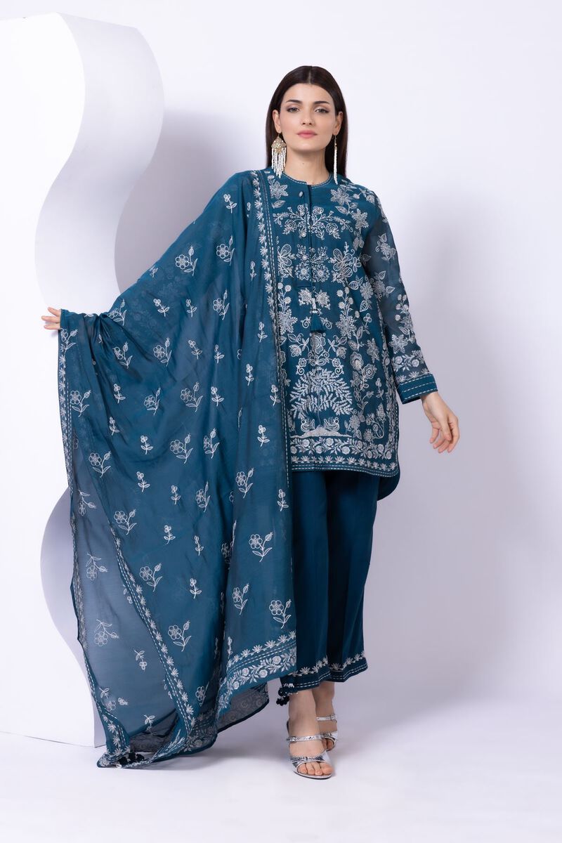 Embroidered | Paper Silk | Dupatta | GBP 25.00