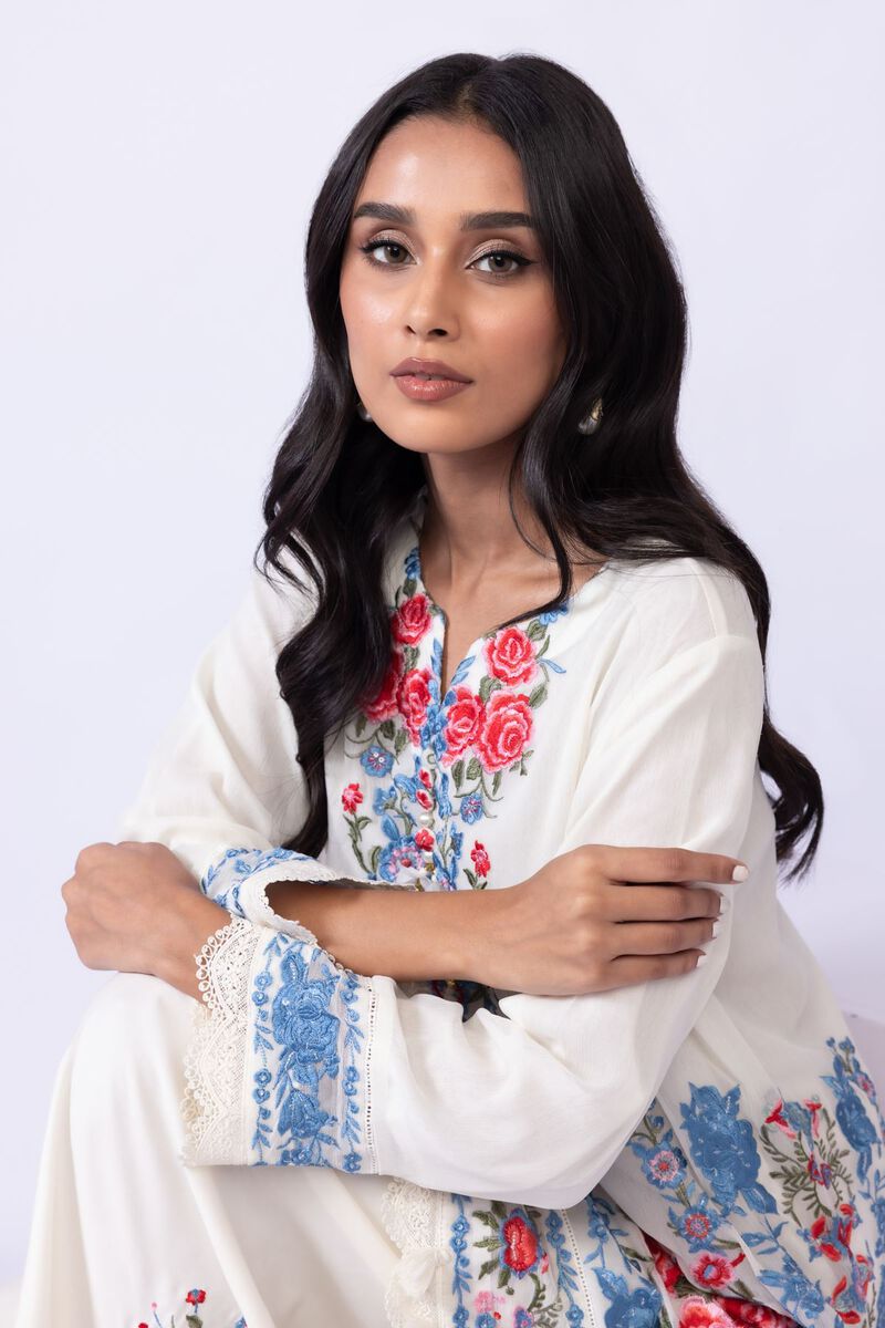 Embroidered | Polyester Crinkle Chiffon | Kurta | GBP 19.50