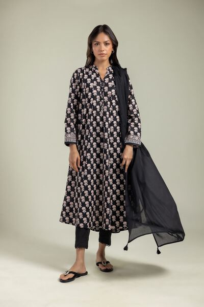 Printed | Lawn | Black Solid Dupatta  | GBP 12.50
