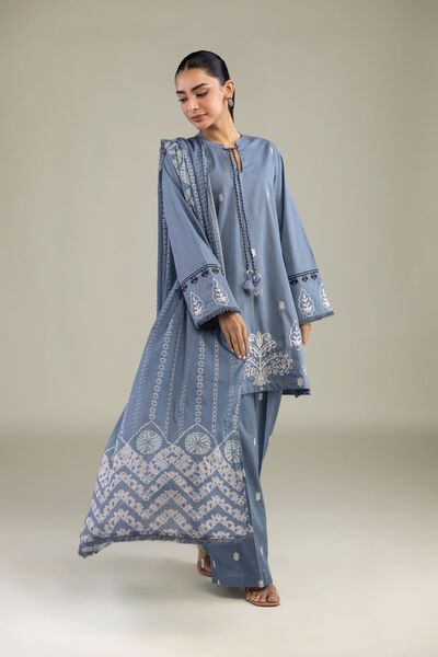 Textured Lawn | Embroidered | Floral Lawn Dupatta | GBP 25.00