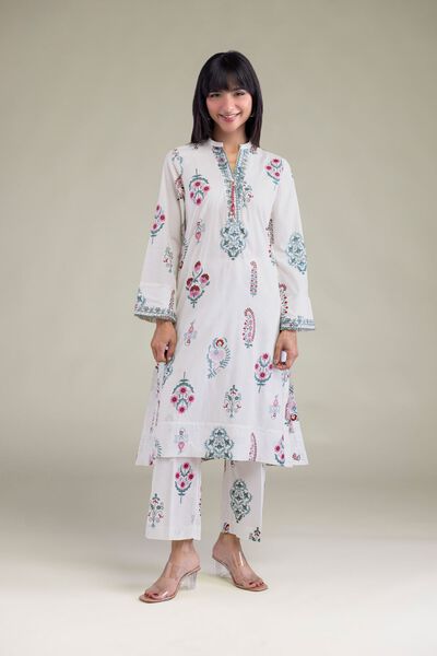 Embroidered | Cambric | White Cambric Kurta | GBP 20.00