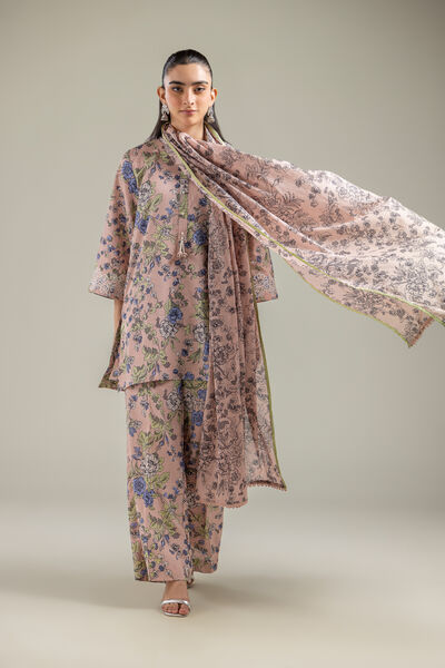 Embroidered | Lawn | Peach Lawn Dupatta | GBP 15.00