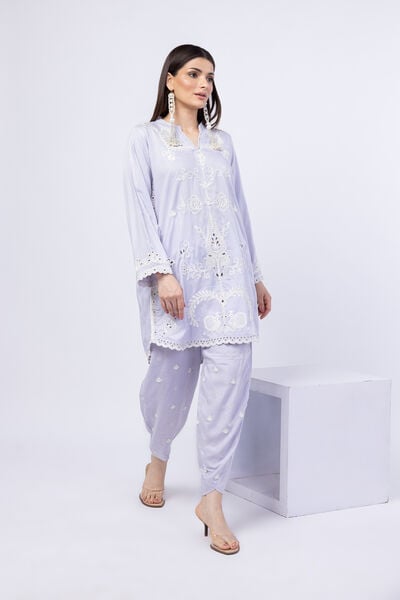 Embroidered | Crosshatch Raw Silk | Shalwar | GBP 20.00
