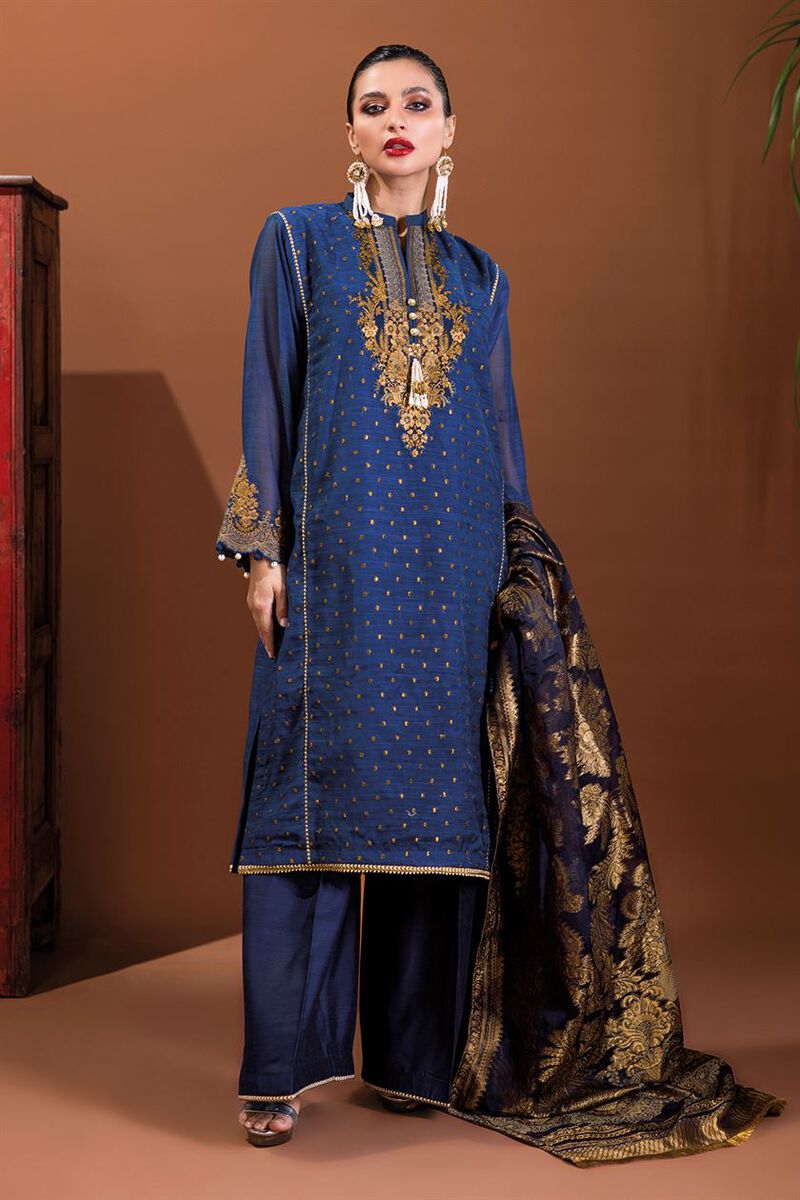 Embroidered | Polyester Organza | Fabrics 3 Piece | null