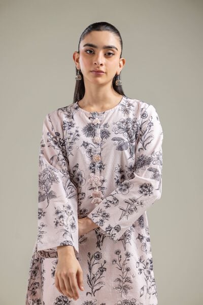 Embroidered | Cotton Dobby | Pink Cotton Kurta | GBP 12.50