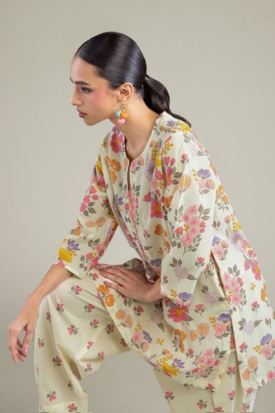 Printed | Cambric | Short Cambric Kurta | GBP 10.00