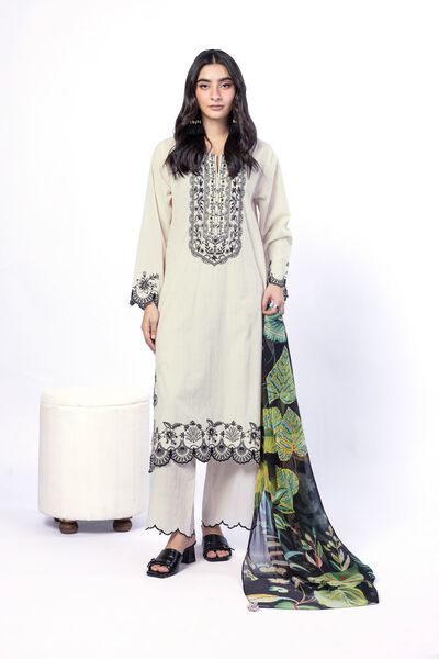 Embroidered | Cotton Dobby | Fabrics 3 Piece | GBP 40.00