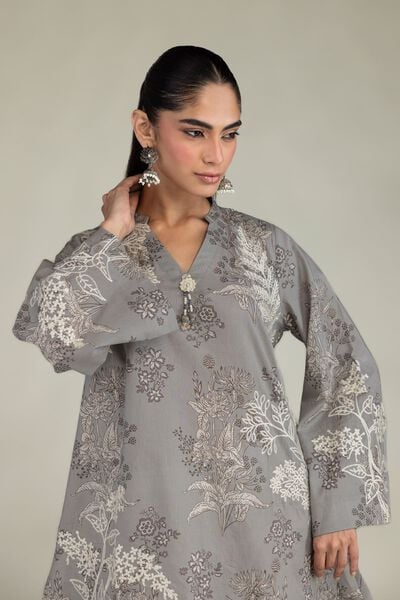 Embroidered | Cambric | Cambric V-Neck Kurta | GBP 35.00