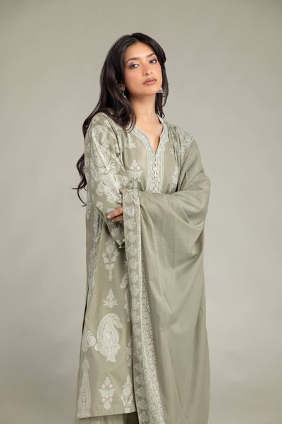 Lawn | Olive Lawn Dupatta | GBP 25.00