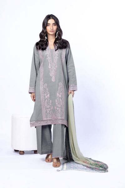Embroidered | Cotton Dobby | Fabrics 3 Piece | GBP 40.00