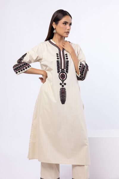 Embroidered | Crosshatch Poplin | Kurta | GBP 20.00