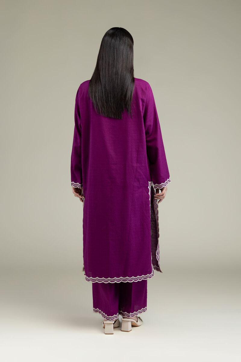 Embroidered | Cotton Dobby | Floral Longline Kurta | GBP 40.00