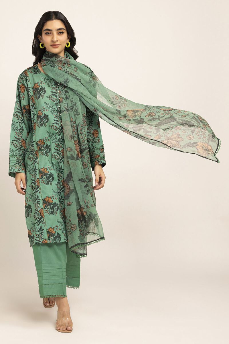 Printed | Cambric | Fabrics 3 Piece | null