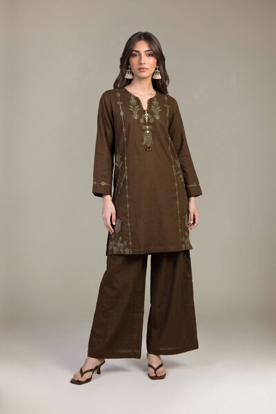 Embroidered | Heavy Textured Cotton | Pants | GBP 25.00