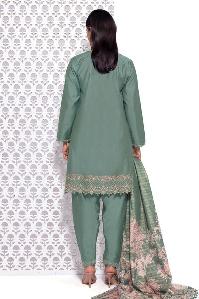 Embroidered | Dull Raw Silk | Tailored 3 Piece | GBP 40.00