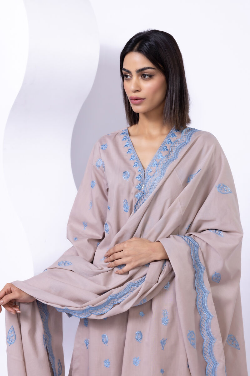 Embroidered | Slub lawn | Dupatta | null