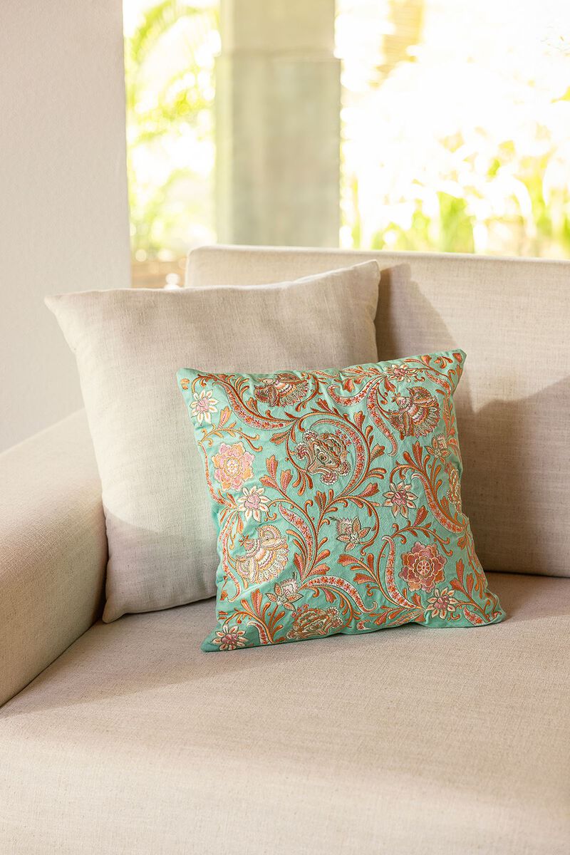 Velvet | Embroidered | Cushion Cover | null