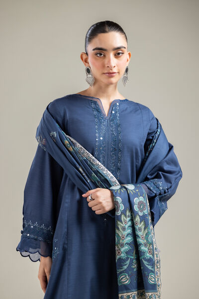 Embroidered | Lawn | Navy Lawn Dupatta | GBP 15.00