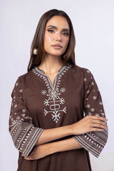 Embroidered | Crosshatch Poplin | Kurta | GBP 20.00