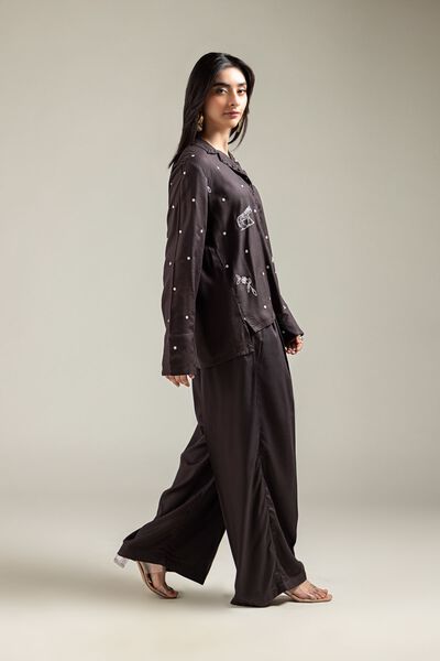 Embroidered | Viscose Crepe | Trousers | GBP 20.00