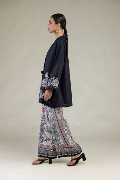 Embroidered | Cotton Dobby | Floral Cotton Pants | GBP 20.00