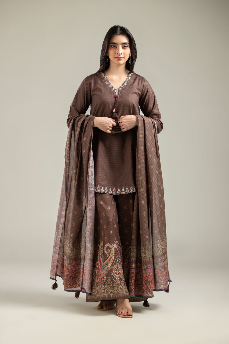 Embroidered | Mesuri | Brown Mesuri Dupatta | GBP 15.00