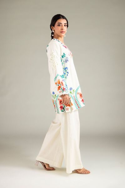 Printed  | Textured Cotton | Pants | GBP 15.00