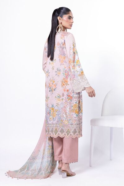 Embroidered | Cotton Satin | Fabrics 3 Piece | GBP 25.00