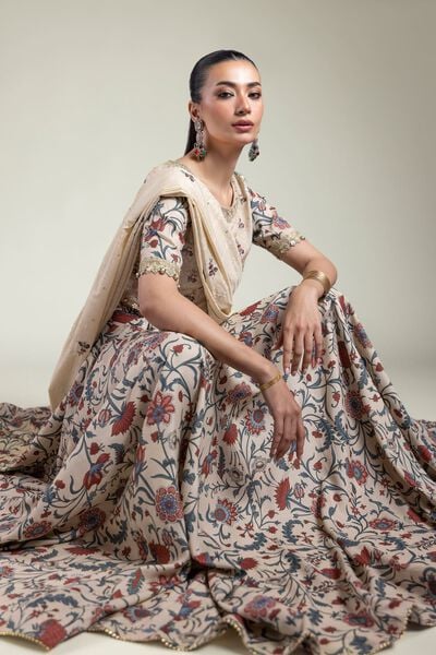 Embroidered | Raw Silk | Lehenga Choli Set | GBP 130.00