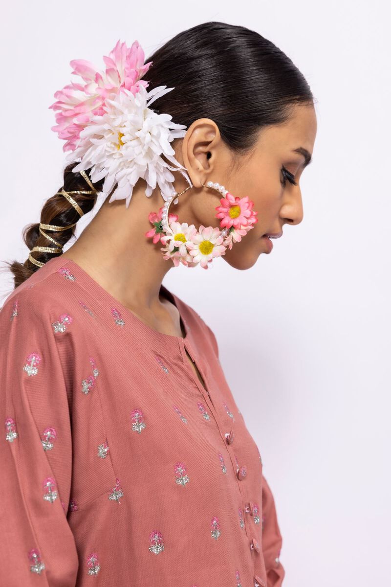 Kurta | Embroidered, PINK, hi-res image number null
