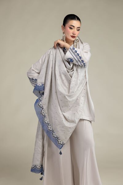 Embroidered | Polyester Silk | Embroidered Silk Dupatta | GBP 35.00