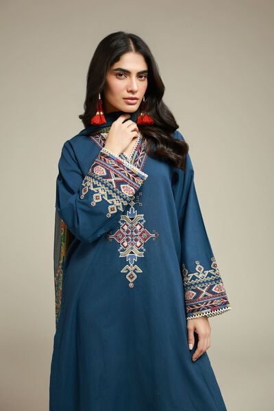 Embroidered | Cambric | Cambric 3-Piece Tailored | GBP 55.00