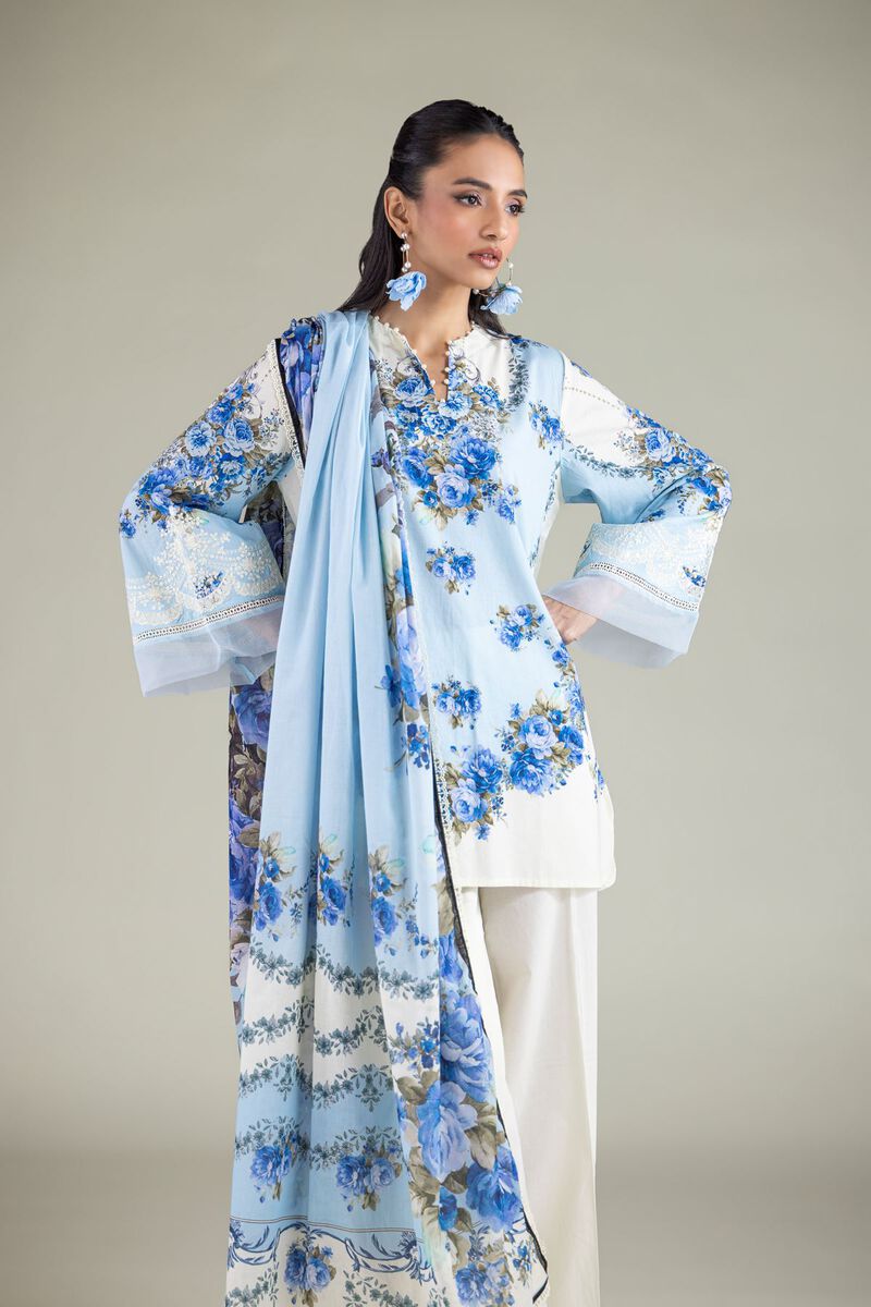 Embroidered | Cambric | Floral Flared Kurta | GBP 30.00
