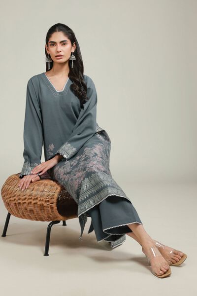 Dyed | Jacquard | Gray Tailored Set | GBP 35.00