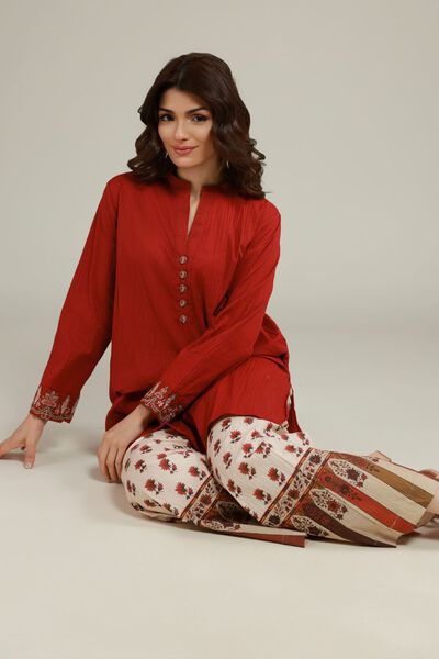 Embroidered | Cotton Crinkle | Kurta | GBP 25.00