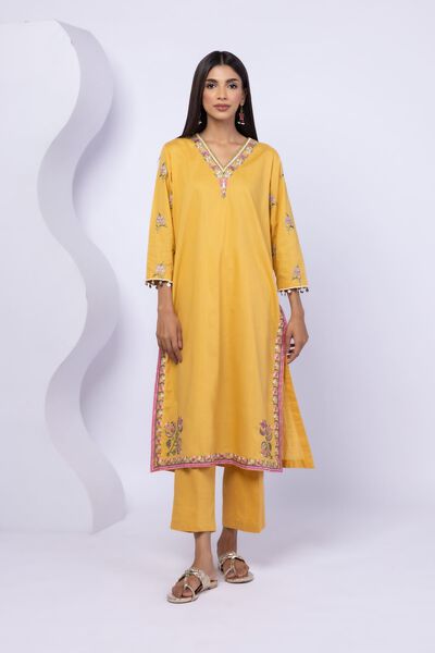 Embroidered | Crosshatch Poplin | Kurta | GBP 35.00