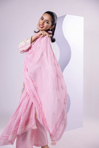 Embroidered | Light Thai Silk | Dupatta | GBP 35.00