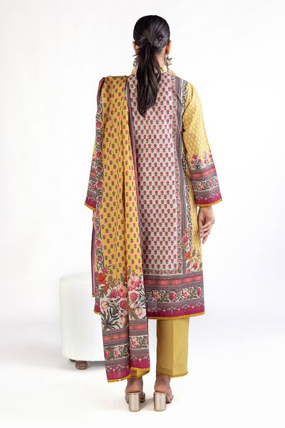 Printed | Slub Lawn | Fabrics 3 Piece | GBP 10.50