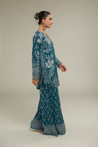 Embroidered | Raw Silk | Pants | GBP 30.00