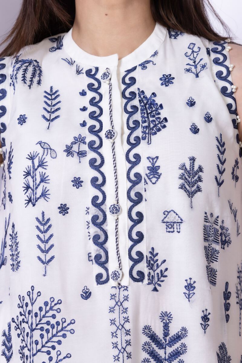 Embroidered | Paper Silk | Kurta | GBP 40.00